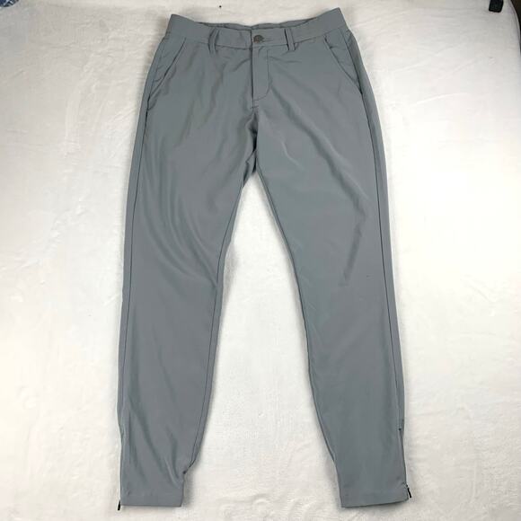 Primo Golf Jogger Pants Mens 30 Regular Light Gray Stretch Performance Zip Ankle - Picture 1 of 7